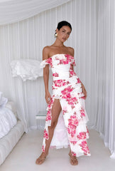 Rosella Off The Shoulder Maxi Dress Pink
