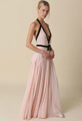 Evelyn Contrast Ribben dress