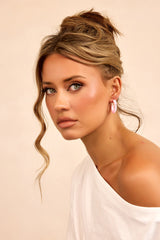 Nice Try Solid Earrings - Pink