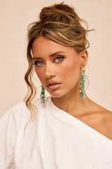 Verdant Drift Earrings - Green