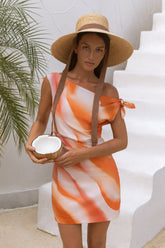 Xanthe Kisses Mini Dress Orange