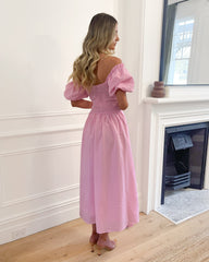Anvika Dress Powder Pink | Women's Cotton Maxi Dress