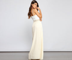 Crochet Cutie Linen Maxi Dress