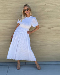 Iolana Dress - White | Women's Cotton Smock Midi Dress