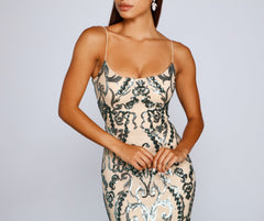 Luana Formal Open Back Sequin Dress