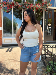 Odette Buttery Soft Halter Top - Cream