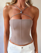 TAMORA CORSET TOP - TAUPE