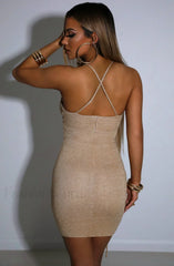 Angel Mini Dress Trendy - Gold Sparkle