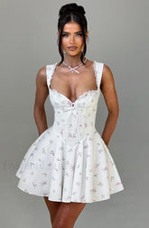 Antonella Mini Dress Trendy - Multi Floral Print