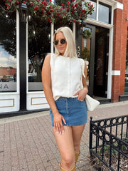 Ariana Medium Wash Denim Mini Skirt