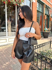 Chandler Ivory Ruched Strapless Tube Top