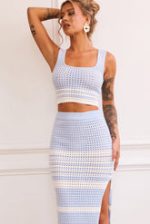 In The Groove Cropped Top - Blue