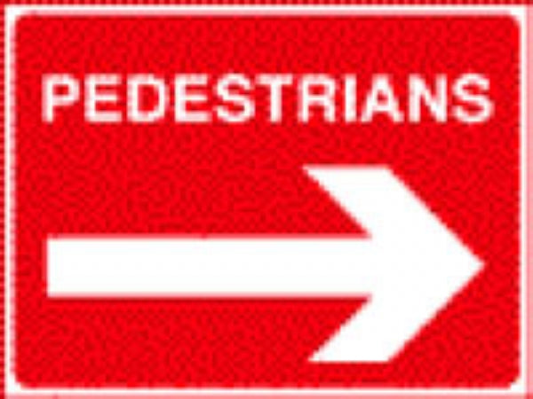 Pedestrians arrow right
