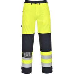 Portwest FR62 Yellow/Navy Bizflame Multi Flame Resistant Anti Static Arc Hi Vis Trousers