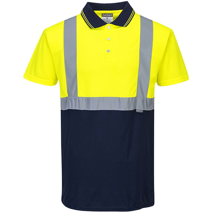 Portwest S479 Yellow/Navy Two Tone Hi Vis Polo Shirt