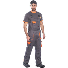 Portwest TX12 Texo Contrast Polycotton Bib & Brace Overalls 245g