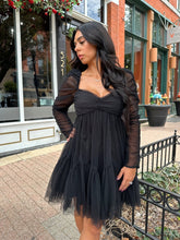 Veronica Fit to Flare Black Mini Dress
