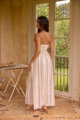 Ember and Ashes Strapless Maxi Brown