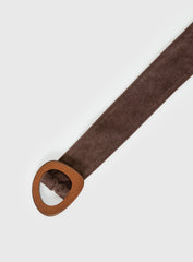 Toluca Faux Suede Belt Chocolate