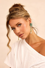 Ethereal Drop Earrings - Green