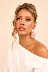 Sugar Veil Earrings - Pink