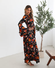 Amareya Black Floral Dress | Women's Floral Maxi Dress