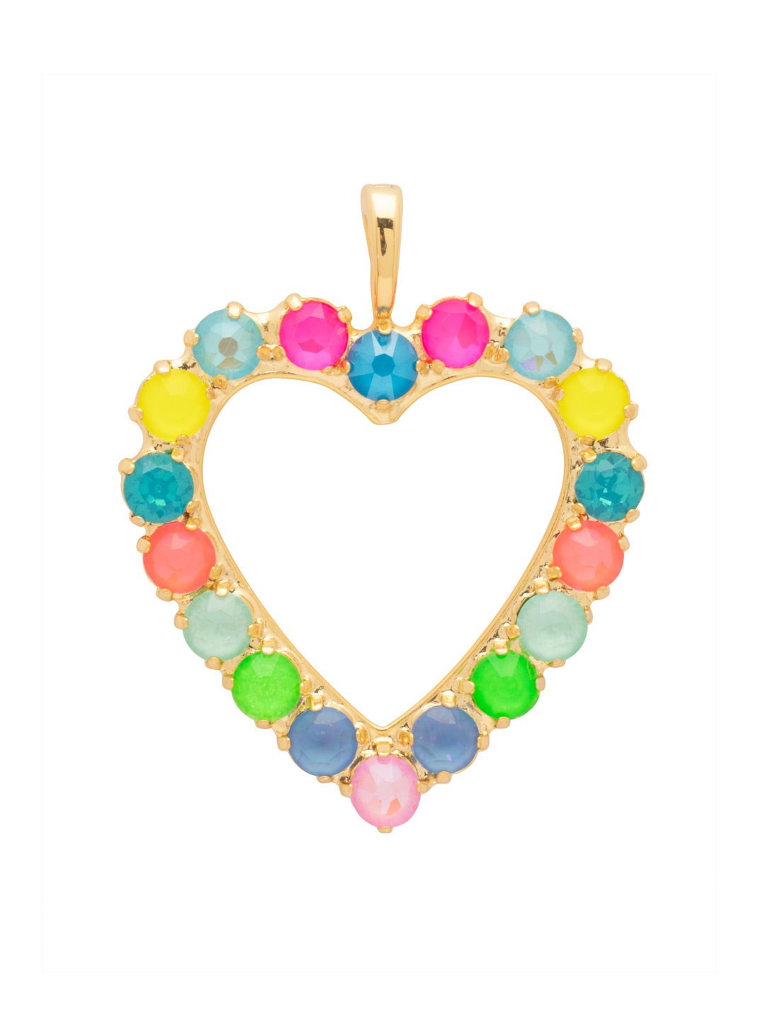 Crystal Heart Charm - CFZ13BGCCA