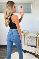 Renata Ribbed tank- Black