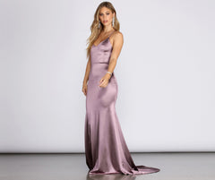Nola Darling Satin Evening Gown