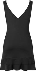 V neck Fishtail Backless Lady Sexy Dress Black Tight Evening Dress Party Dress