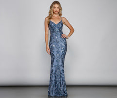 Remi Sequin Mesh Mermaid Dress