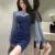Sexy Patchwork Mini Dresses Women Long Sleeve Bodycon Lace-up Hollow Out Y2K Club Party Dress Korean Fashion Autumn New Vestidos