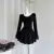 Sexy Solid Autumn Winter Elegant Knitted Dresses for Woman Y2K Harajuku Slim Sweater Dress New Korean Chic Mini Party Dress