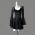 Y2K Black Velvet Short Dresses for Women Flare Sleeves Slim Waist Lace-up A-line Birthday Party Dress Gothic Halloween Vestidos