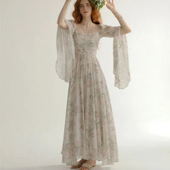 French Vintage Princess Long Dresses Women  Autumn New A-line Elegant Casual Evening Party Dress One Piece Vestidos Mujer