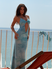 GARNET MAXI DRESS - TEAL BUTTERFLY PAISLEY