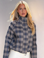 LENNEX JACKET - GREY CHECK