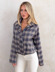 LENNEX JACKET - GREY CHECK