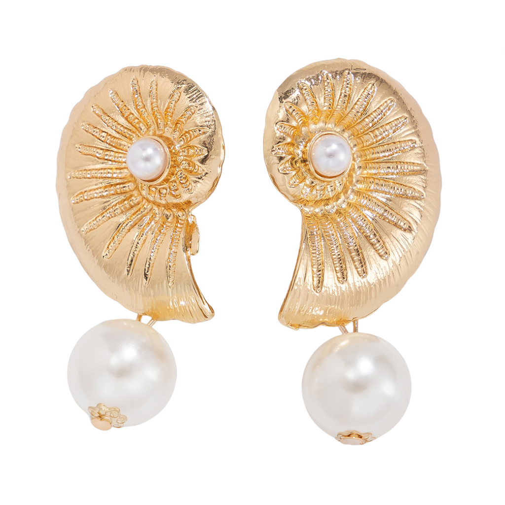 Vintage Pearl Shell Earrings