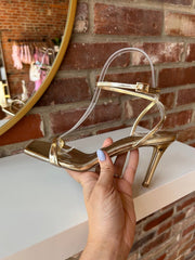Alani Gold Strappy Heel