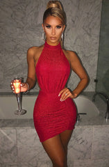 Allissa Mini Dress Trendy - Red Sparkle