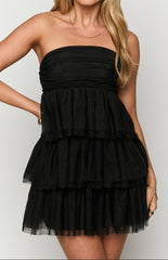 Bria Girl Black Mini Party Dress
