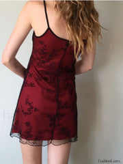 Floral Mesh Mini Dress
