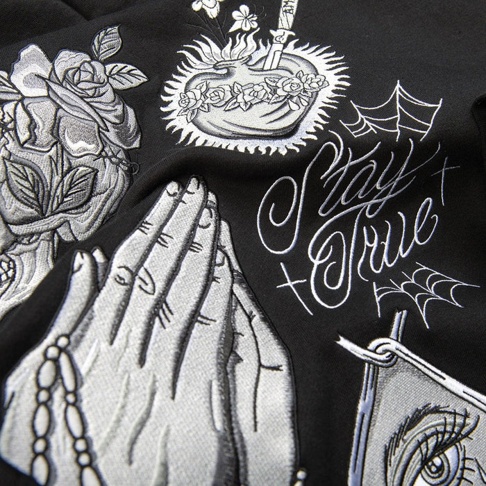 Inked Embroidered Hooded Fleece - Four Street