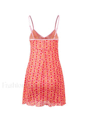 Mesh Floral Mini Dress