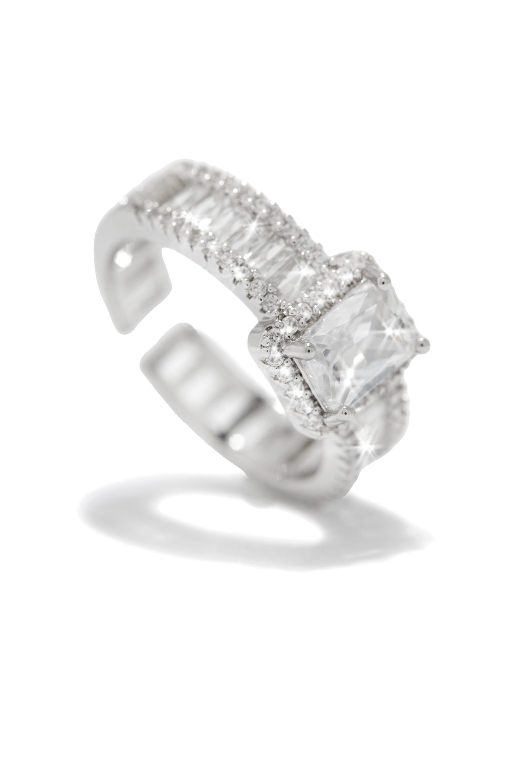 Always Yours Rhodium Plated CZ Ring - Silver
