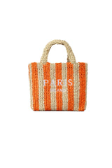 Sunset Stroll Raffia Bag - Orange Beige
